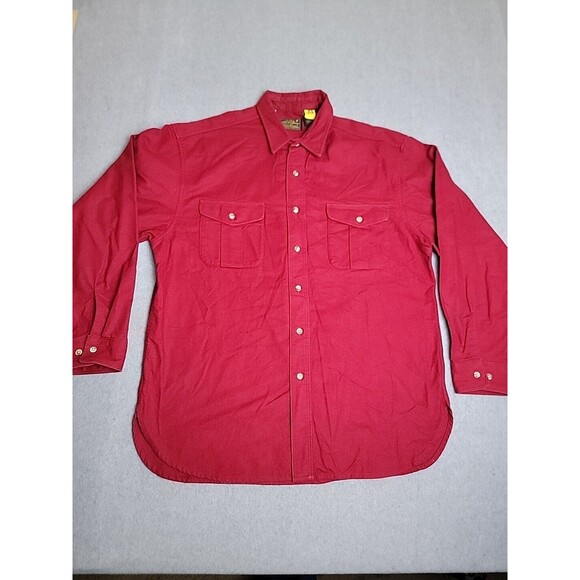Eddie Bauer Other - VTG Eddie Bauer Chamois Shirt Mens XL Red Flannel Cotton Heavy Outdoor 90s ISA